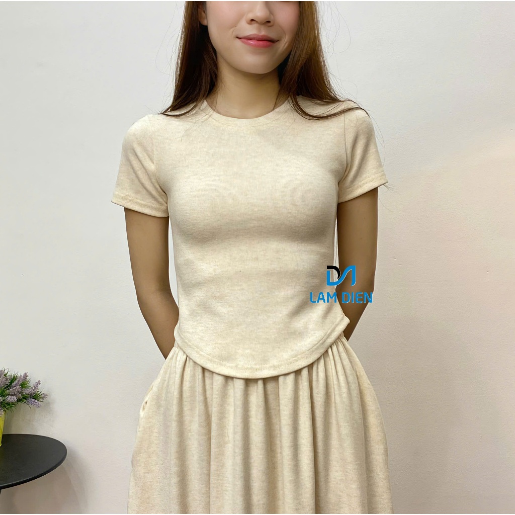 SET BỘ CHÂN VÁY (CÓ TÚI) VÀ ÁO THUN VẠT BẦU HÀNG THU ĐÔNG 2025 CHẤT LIỆU VẢI UMI MỀM MỊN-LAMDIENSTORE
