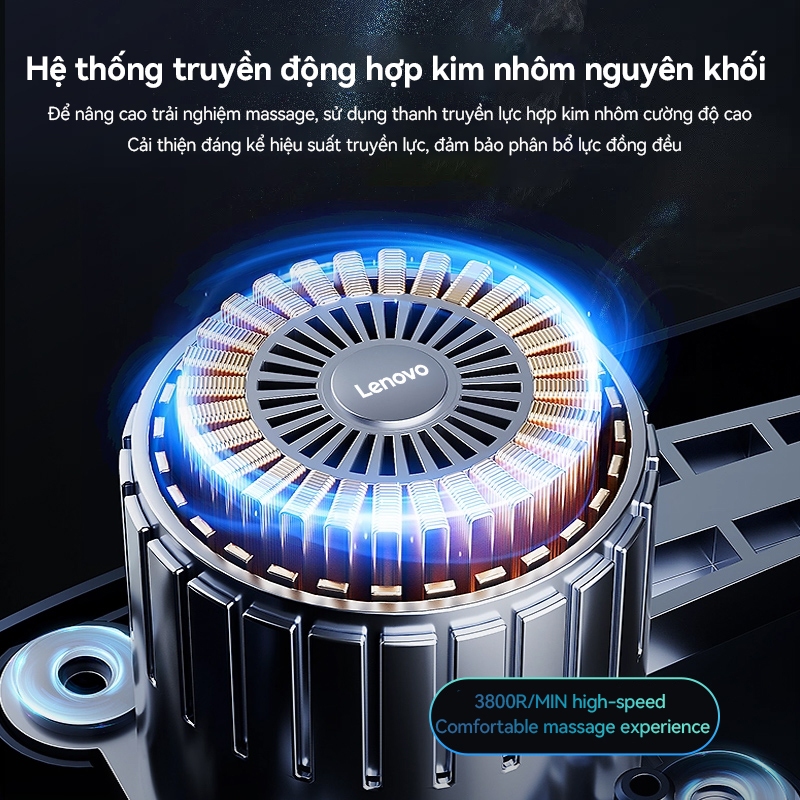 Máy Massage Cầm Tay Mini lenovo N3-8 đầu massage chuyên dụng, lực đấm mạnh 8mm 99 Chế Độ, Lực Đấm Siêu Khỏe 13.800 Vòn