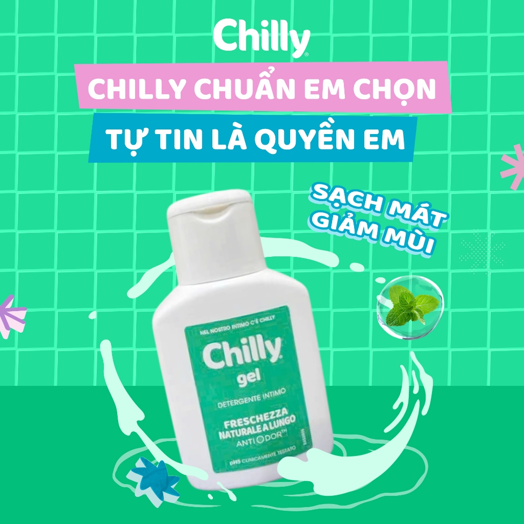 (THOÁNG MÁT TIỆN LỢI) Dung dịch vệ sinh Chilly Gel 50ml sạch thoáng mát, tiện mang theo mỗi ngày