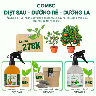 Nhà Thương Cây - COMBO DIỆT SÂU - DƯỠNG RỄ - DƯỠNG LÁ
