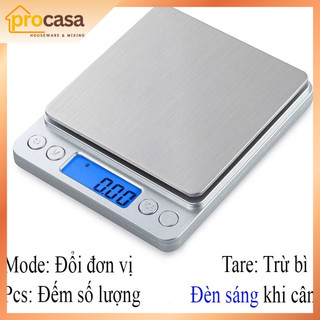 Cân tiểu ly điện tử - cân nhà bếp i2000 - 0.1g tới 3kg - cân chuyên dụng cho pha chế và làm bánh