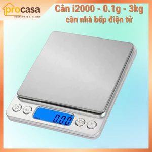 Cân tiểu ly điện tử - cân nhà bếp i2000 - 0.1g tới 3kg - cân chuyên dụng cho pha chế và làm bánh
