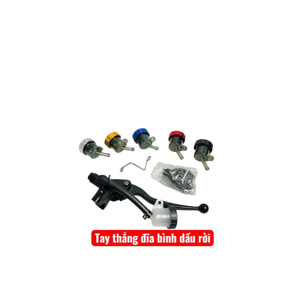Combo Tay thắng bình dầu rời tặng kèm Bình dầu Khói nắp CNC và pass titan gắn bình dầu nhiều màu để lựa chọn