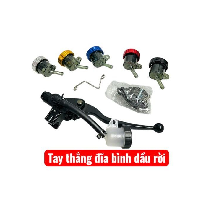 Combo Tay thắng bình dầu rời tặng kèm Bình dầu Khói nắp CNC và pass titan gắn bình dầu nhiều màu để lựa chọn