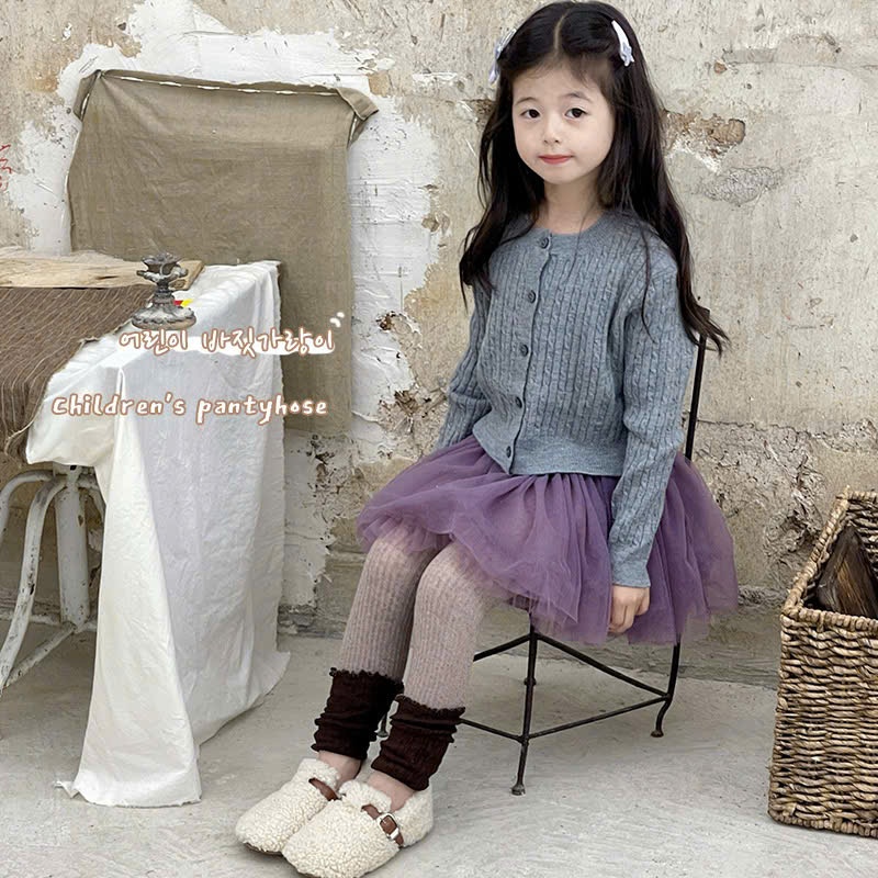 Quần legging, quần tất, quần dài bé gái chất cotton mềm mại co giãn 02