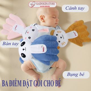 Gối bàn tay chống giật mình cho bé hình thú, giúp bé ngủ ngon - Kích thước 37x24cm