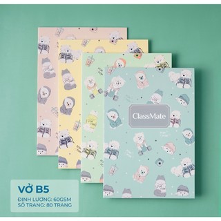 Combo 5/10 Vở Kẻ Ngang  TRAVEL NOTE 70GSM Khổ B5 80/120 Trang Bìa Cán Vân Viết Bút Gel Không Thấm