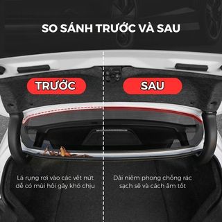 Gioăng Cao Su Chắn Rác Cốp Xe Đa Năng Cách Âm, Chống Ồn, Chống Nước, Ngăn Bụi - Cuộn 1,4 Mét