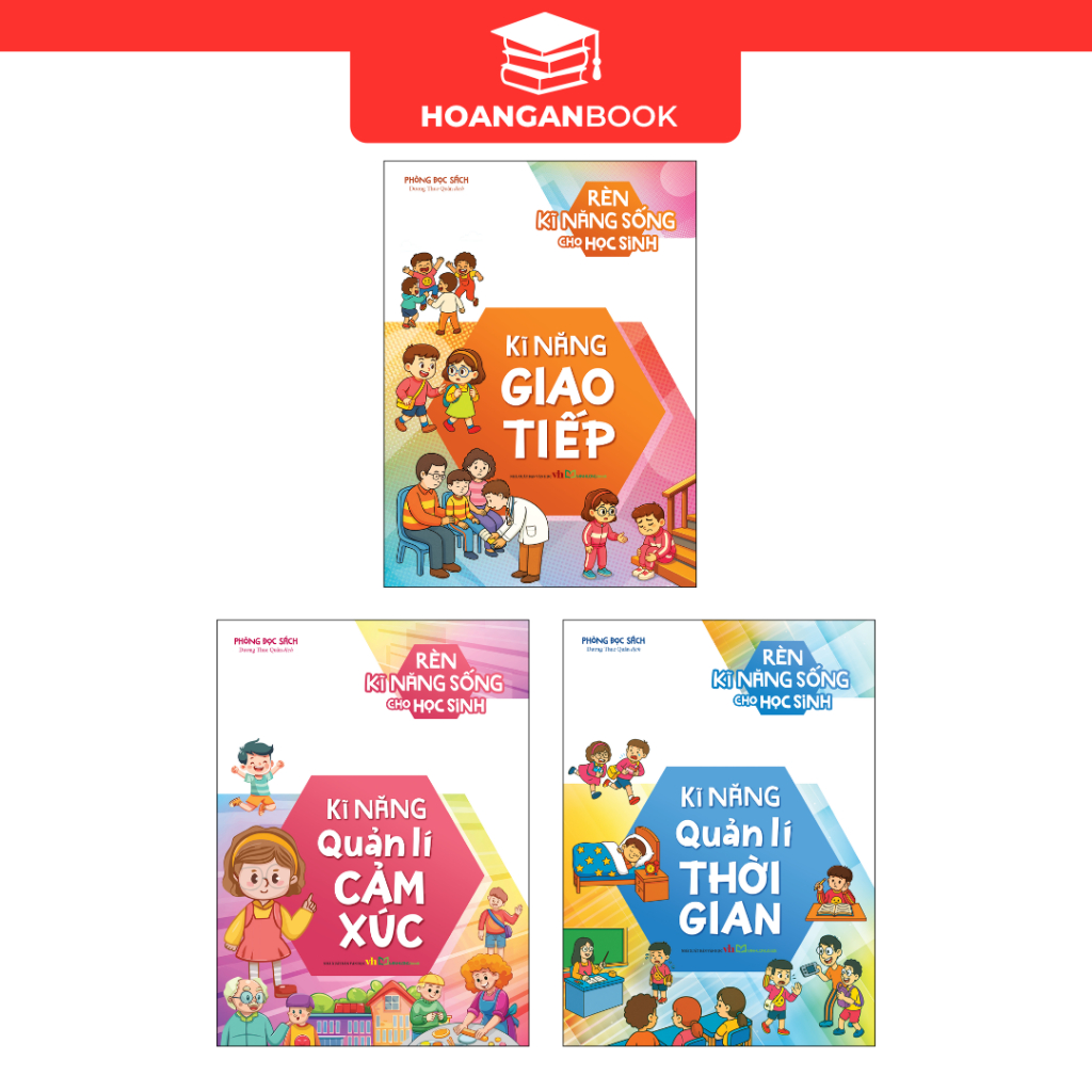 Sách: Combo 3 Cuốn Rèn Kĩ Năng Sống Cho Học Sinh (Quản Lí Cảm Xúc + Quản Lí Thời