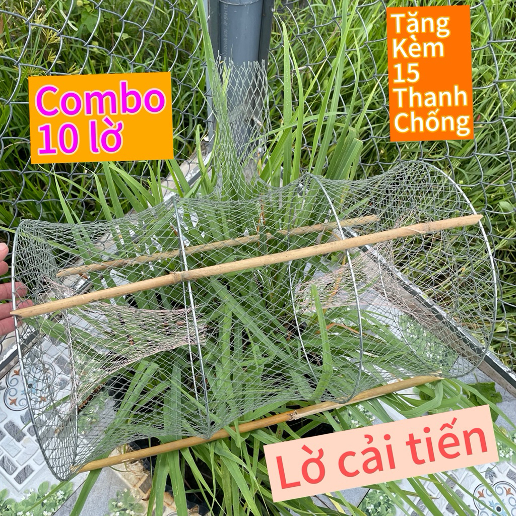 Lờ cải tiến Giá 10 chiết, lờ bắt cá lóc trê rô phi.. lờ 4 vành kẻm dài ...