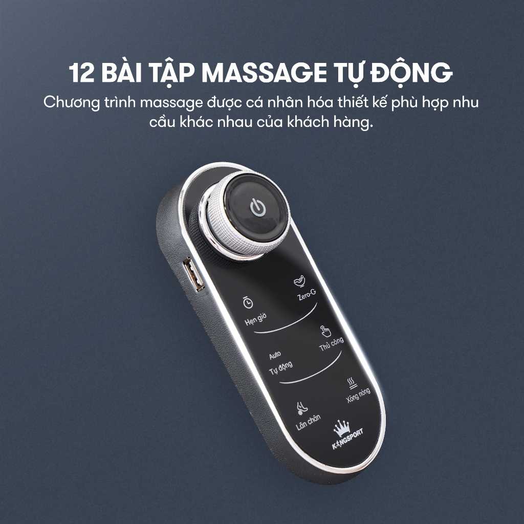CHỈ GIAO MIỀN BẮC | Ghế massage KINGSPORT G16 Sonic công nghệ Massage Kingtech Touch Pro, 12 bài massage chuyên nghiệp