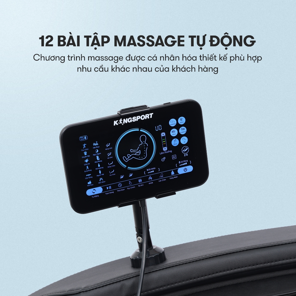 Ghế massage KINGSPORT G17 Sonic công nghệ massage Kingtech Touch Pro, công nghệ massage sóng âm