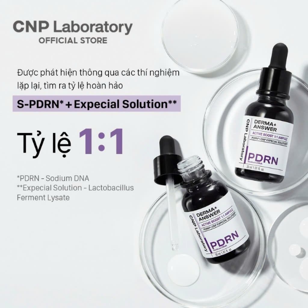 Tinh chất PDRN căng bóng sáng da hỗ trợ tái sinh CNP Derma Answer Active Boost Ampule