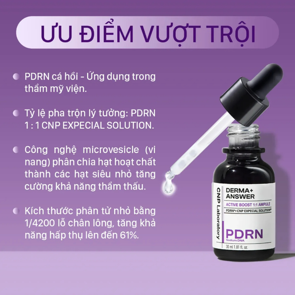 Tinh chất PDRN căng bóng sáng da hỗ trợ tái sinh CNP Derma Answer Active Boost Ampule