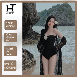 Đồ bơi bikini đi biển set liền thân + choàng ngoài có 3 size Hà BiKiNi