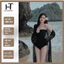 Đồ bơi bikini đi biển set liền thân + choàng ngoài có 3 size Hà BiKiNi