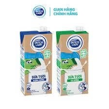 Combo Sữa Tươi Tiệt Trùng Dutch Lady Có Đường & Không Đường – Hộp 965ml