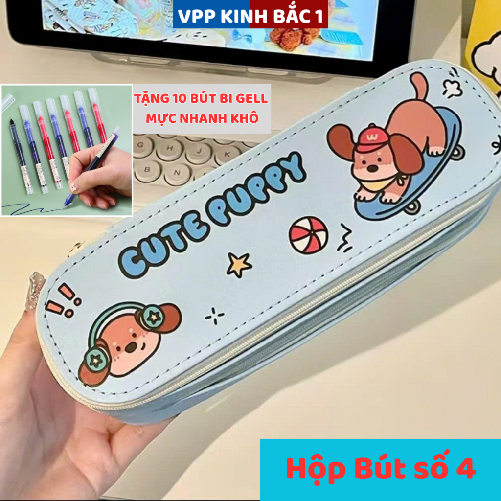 ( Mới ) Hộp Đựng Bút 2 Tầng Cao Cấp Dành Cho Học Sinh Nhiều Màu Sắc, Hoạt Hình Xinh Đẹp Cho Bé Trai và Bé Gái
