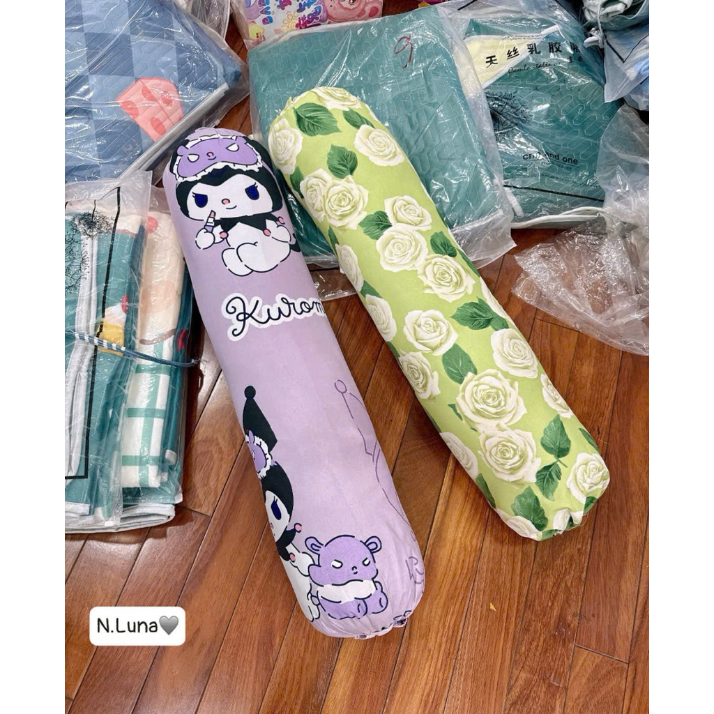 Gối ôm hoa trà kuromi hàng rẻ 90cm