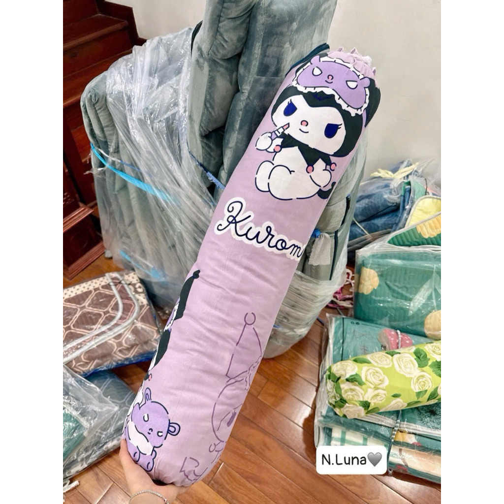 Gối ôm hoa trà kuromi hàng rẻ 90cm