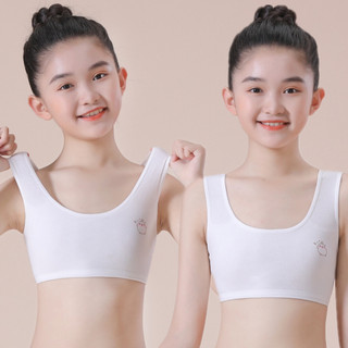 Áo Lá Học Sinh Bé Gái 2 Dây Bản To Chất Cotton - Áo Lót Nữ Học Sinh In Hình Họa Tiết HOMEBRA B341