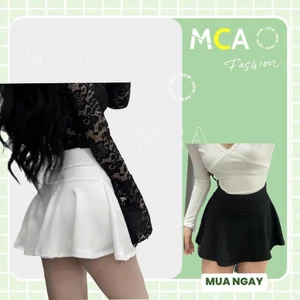 Chân váy ngắn dáng xoè lưng cao MCA phong cách dơn giản C110