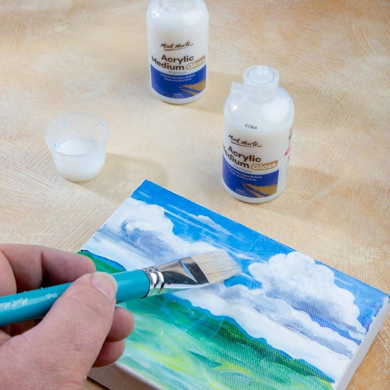Dung dịch pha màu Acrylic - Gloss Mont marte (Phủ bóng đất sét)