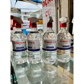 Cồn sát khuẩn có vòi đóng chai 70 độ 90 độ BIDOPHA 1000ml đúng cồn y tế