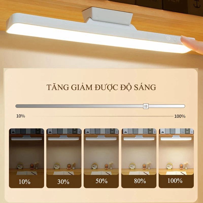 Đèn Học Thanh Gắn Tích Điện Bảo Vệ Mắt 3 Chế Độ Sáng, Đèn Led Dài 32cm Gắn Bàn Học, Bàn Trang Điểm, Tủ Trưng Bày, Làm Đè | BigBuy360 - bigbuy360.vn