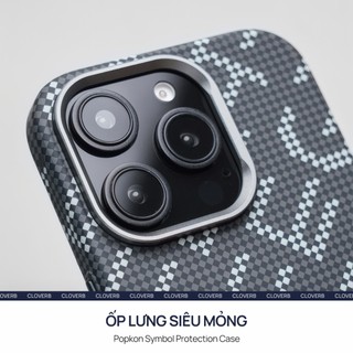 Ốp Lưng Carbon 3D Cho iPhone 17 Pro Max Siêu Mỏng Vòng Nam Châm Popkon