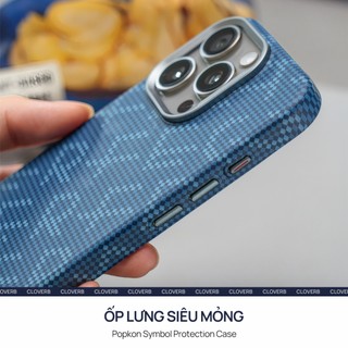 Ốp Lưng Carbon 3D Cho iPhone 17 Pro Max Siêu Mỏng Vòng Nam Châm Popkon