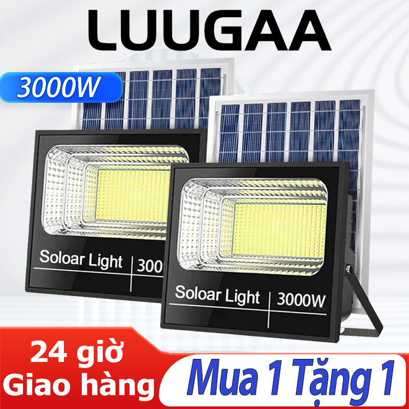 LUUGAA 3000W Mua 1 Tặng 1 Đèn LED năng lượng mặt trời ngoài trời chống ...