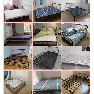 Panda Giường sắt Lắp ráp giường sắt chịu lực 1m/1m2/1m5/1m8 Nhiều kích cỡ Làm dày và gia cố