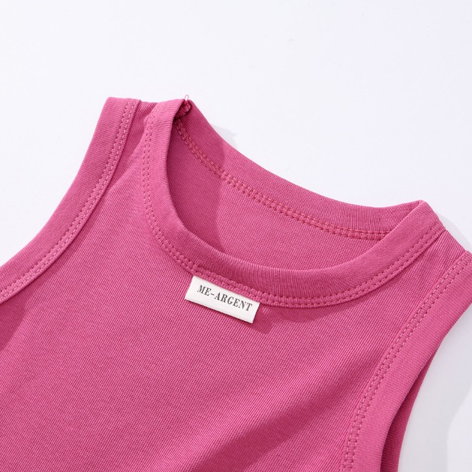 Áo Thun Cho Bé Gái, Áo Ba Lỗ Cổ Tròn Đơn Giản Chất Liệu 100% Cotton Mềm Mại