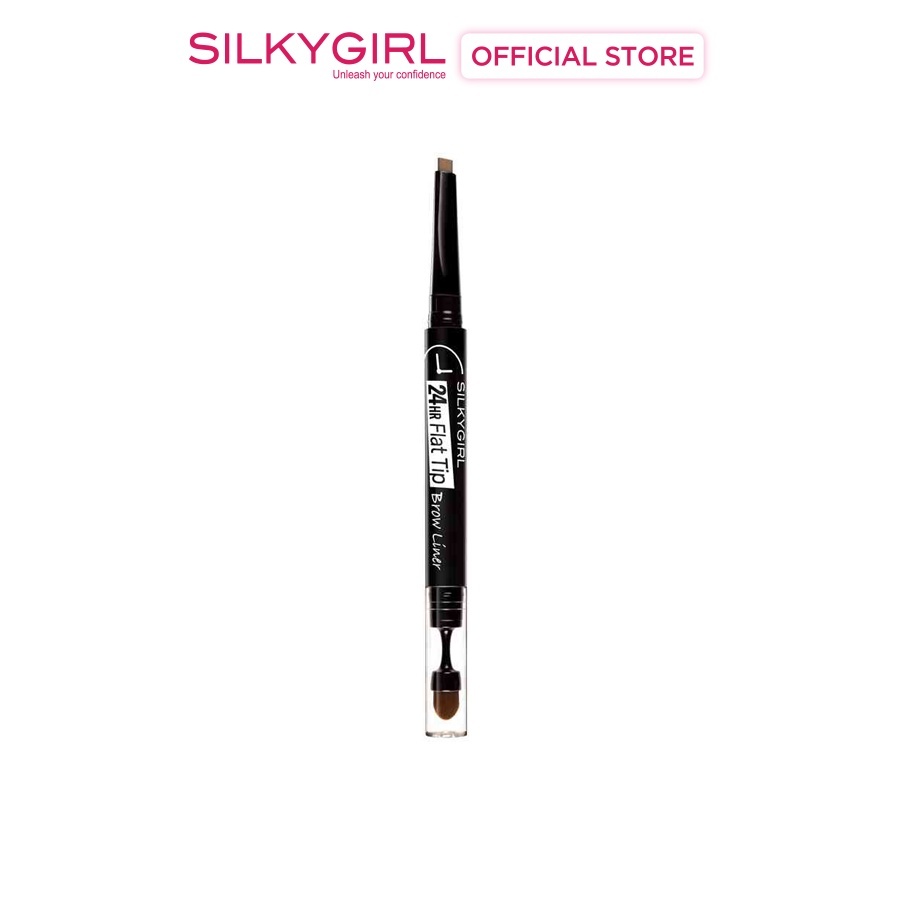 Chì Kẻ Mày Hai Đầu Silkygirl Lâu Trôi 24h Flat Tip Brow Liner 0.15g .#01 Natural Brown Nâu Tự Nhiên