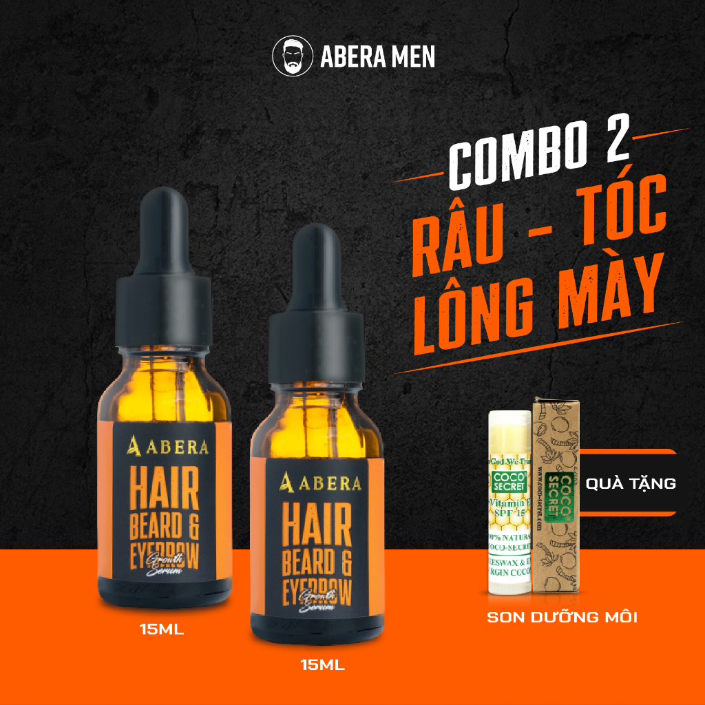 [COMBO 2] - Serum Hỗ Trợ Nuôi Dưỡng Mọc Tóc & Râu & Chân mày Abera Men ...