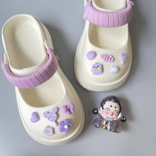 Dép sục nữ XIXITIAO đế cao 4cm kèm Set dây sticker nhiều màu Mita kiểu sandal CS-15