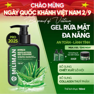 Sữa Rửa Mặt Da Dầu Nam MILIMAN 150ML | Hỗ Trợ Làm Sạch Sâu, Kiềm Soát Dầu Nhờn, Mua 2 Tặng 1 Gel Đêm 50G