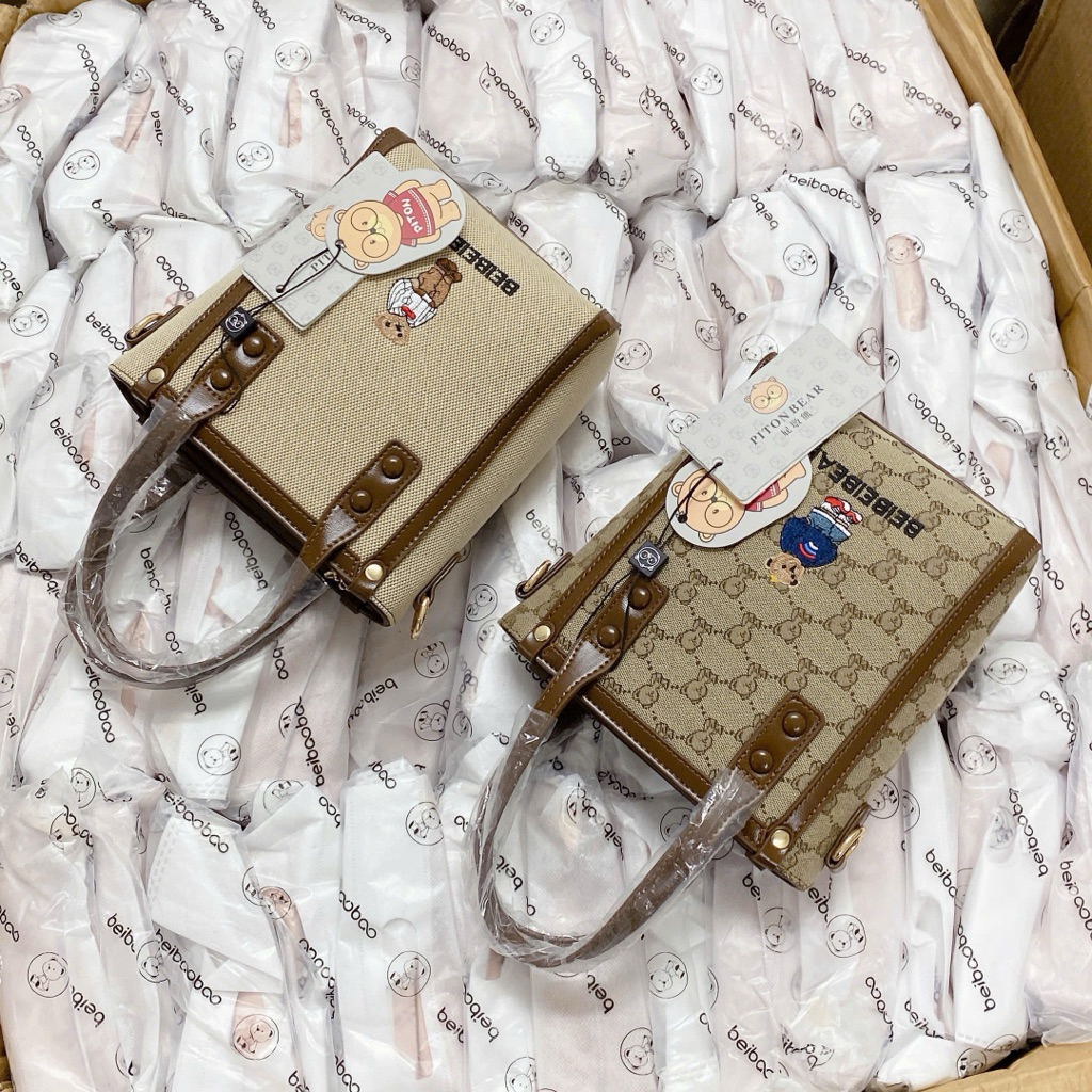 Túi Đeo Chéo BeiBaoBao Gấu Size 20 Nam Nữ Chính Hãng 8612
