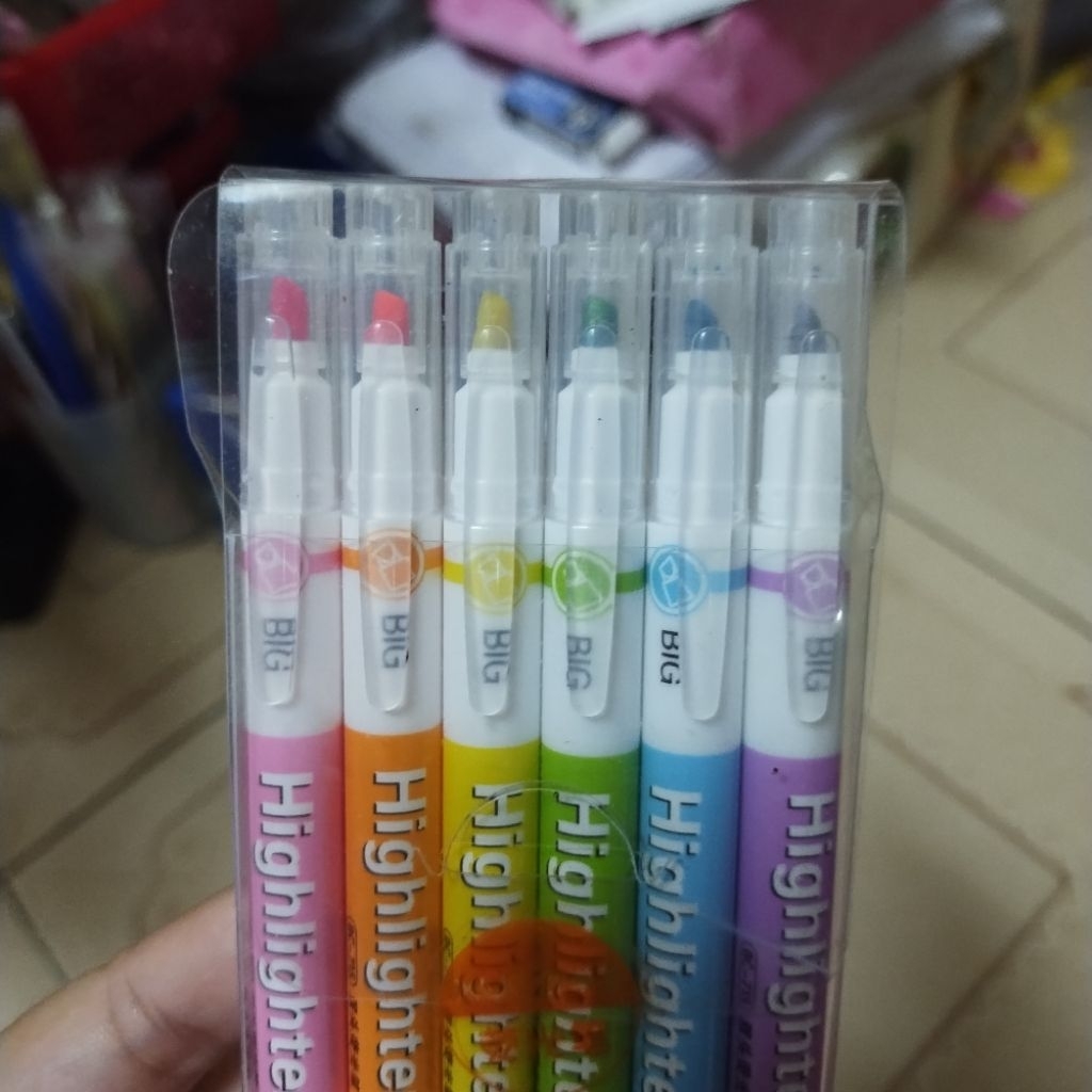 Bộ 6 cây bút dạ quang 2 đầu BC-715