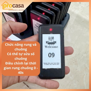 Bộ 16 thẻ rung và chuông tự phục vụ - bộ thẻ order bán kính 30 mét và 50 mét