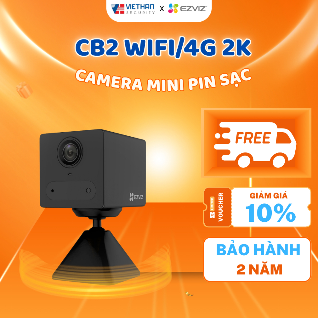 Camera Trong Nhà EZVIZ CB2 Wifi/4G Không Dây, Pin Sạc 2000 mAh, Đàm ...