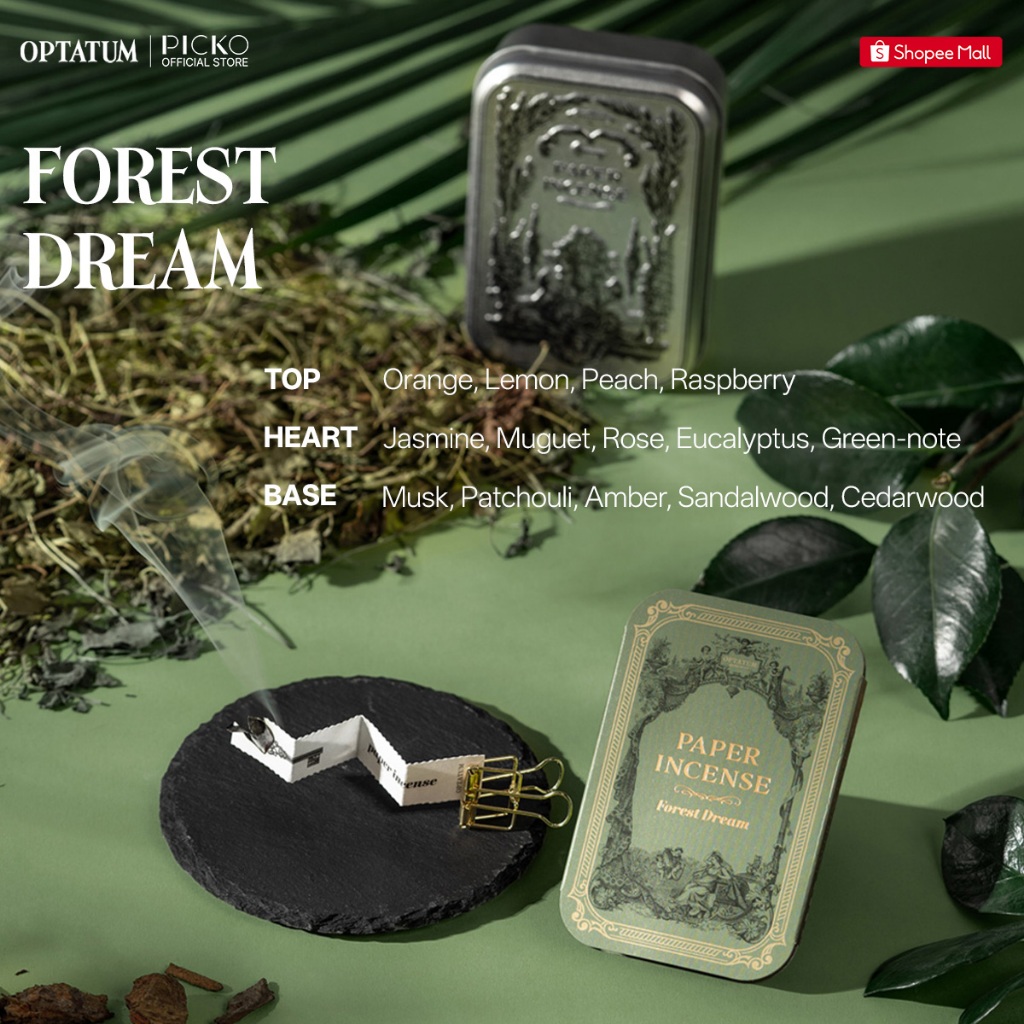 Giấy thơm thanh tẩy không gian, thu hút năng lượng tích cực Optatum paper incense của Hàn Quốc