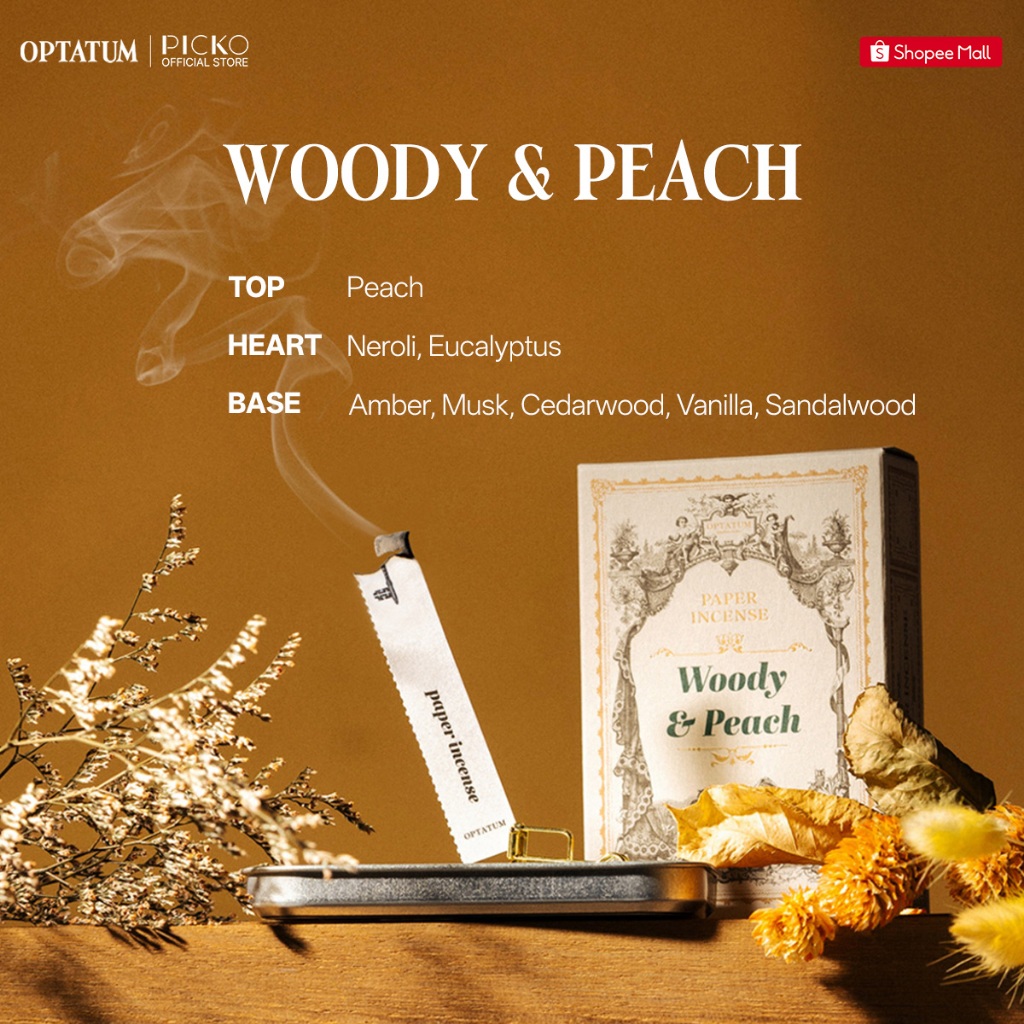 Giấy thơm thanh tẩy không gian, thu hút năng lượng tích cực Optatum paper incense của Hàn Quốc