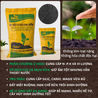 Đất sạch giàu dinh dưỡng ONIC 50dm3