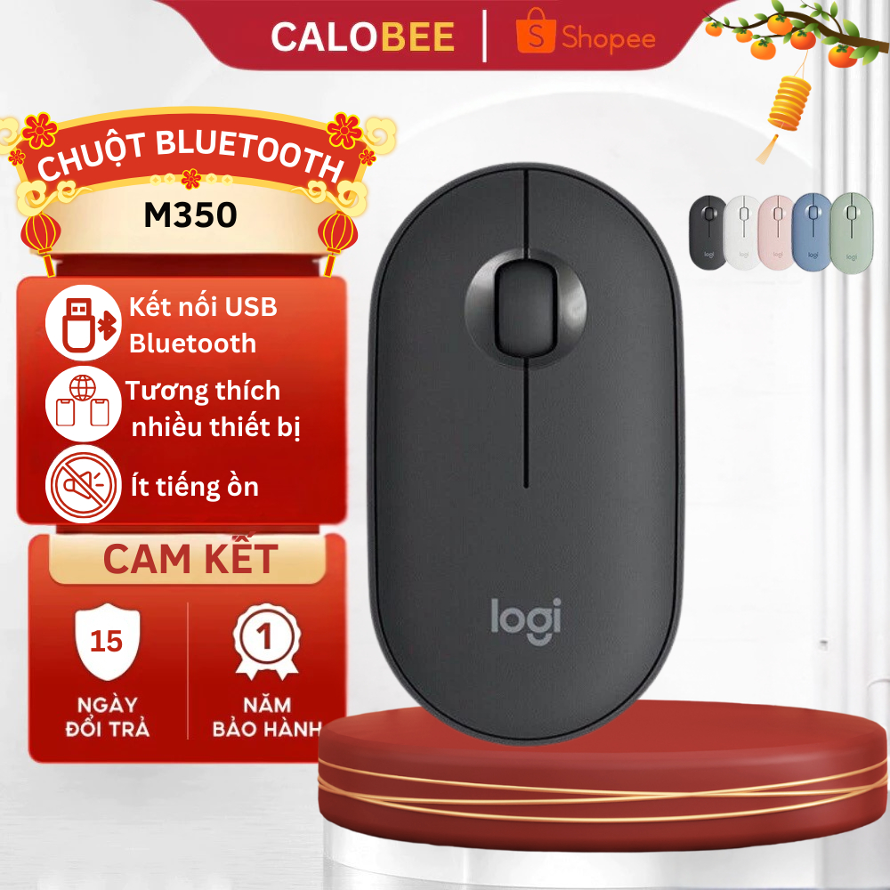 Chuột không Dây Bluetooth Logitech M350(Oem), Kết nối Bluetooth/ USB 2 ...