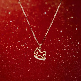 Vòng Cổ Nữ 2026 Mới Nhất，Mặt Dây Chuyền Họa Tiên Ngựa，Đính Đá Zircon Lấp Lánh，Quà Tặng Nữ Cao Cấp