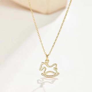 Vòng Cổ Nữ 2026 Mới Nhất，Mặt Dây Chuyền Họa Tiên Ngựa，Đính Đá Zircon Lấp Lánh，Quà Tặng Nữ Cao Cấp