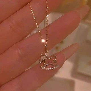 Vòng Cổ Nữ 2026 Mới Nhất，Mặt Dây Chuyền Họa Tiên Ngựa，Đính Đá Zircon Lấp Lánh，Quà Tặng Nữ Cao Cấp