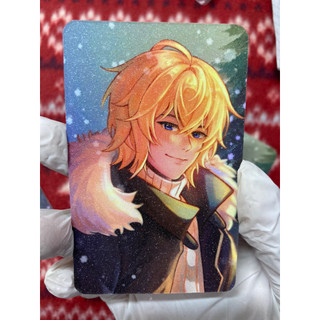 Card/thẻ bo góc Seraph of the End kim tuyến chủ đề Noel